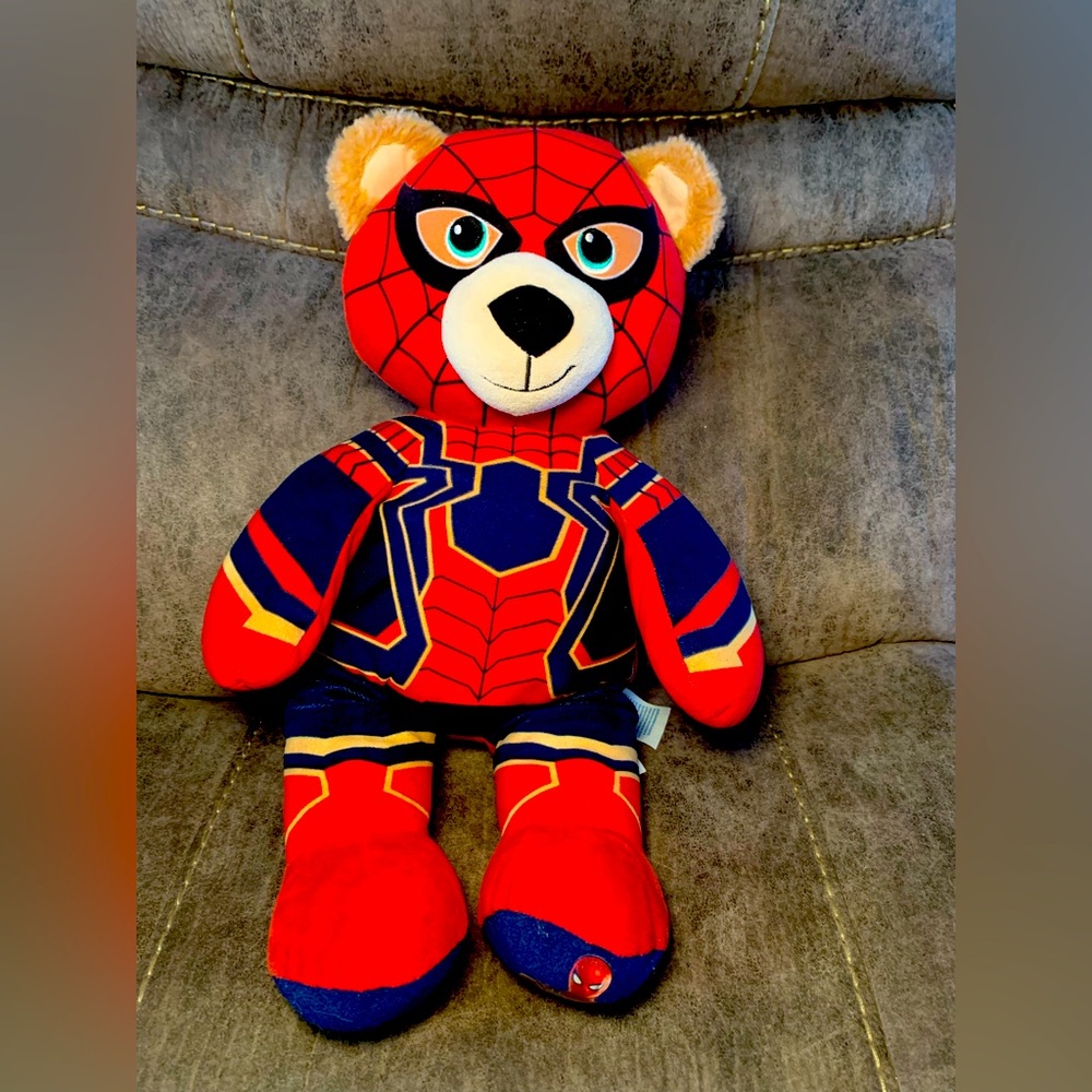 Build-A-Bear Red and Blue Superhero Bear